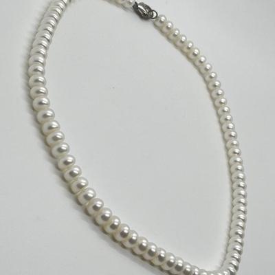 LOT 147: Honora Cultured Freshwater Pearl Three Piece Wardrobe Set - 18" Necklace, Stretch Bracelet, Stud Earrings