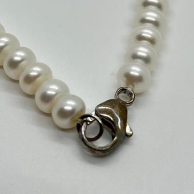 LOT 147: Honora Cultured Freshwater Pearl Three Piece Wardrobe Set - 18" Necklace, Stretch Bracelet, Stud Earrings