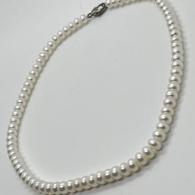 LOT 147: Honora Cultured Freshwater Pearl Three Piece Wardrobe Set - 18" Necklace, Stretch Bracelet, Stud Earrings