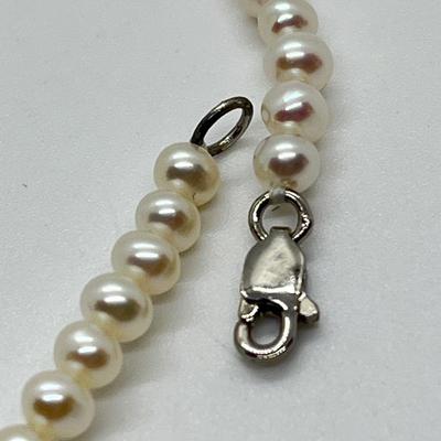 LOT 150: Honora Cultured Freshwater Pearl and Sterling Silver 10" Anklet