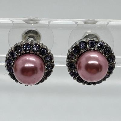 LOT 151: Five Pairs Faux Pearl Stud Earrings