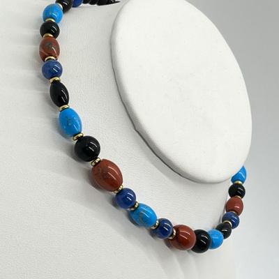 LOT 153: Lee Sands Gemstone Coil Necklace