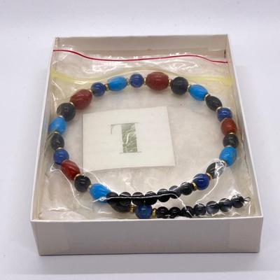 LOT 153: Lee Sands Gemstone Coil Necklace