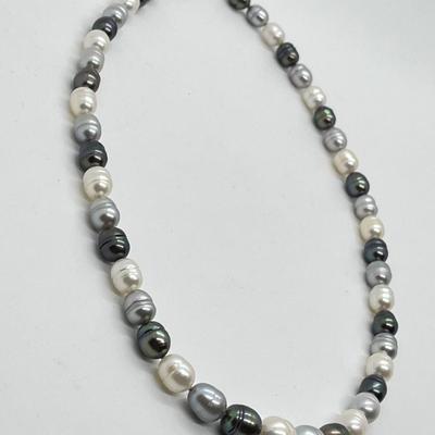 LOT 155: Honora 18" Ringed Graduated Cultured Pearl 18" Necklace with Sterling Clasp