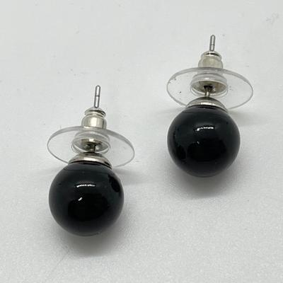 LOT 164: Set of 10 Colorful 10mm Bead Stud Earrings