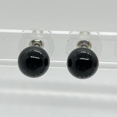 LOT 164: Set of 10 Colorful 10mm Bead Stud Earrings