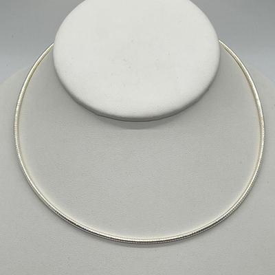 LOT 169: Sterling Silver  17" Omega Necklace