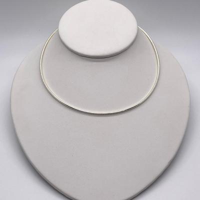 LOT 169: Sterling Silver  17" Omega Necklace