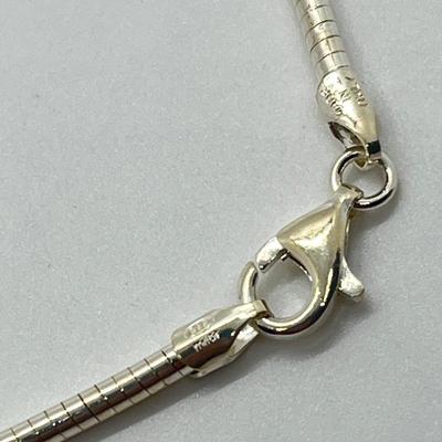 LOT 169: Sterling Silver  17" Omega Necklace