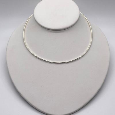 LOT 169: Sterling Silver  17" Omega Necklace