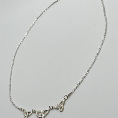 LOT 170: Sterling Silver Celtic Knot 18" Necklace