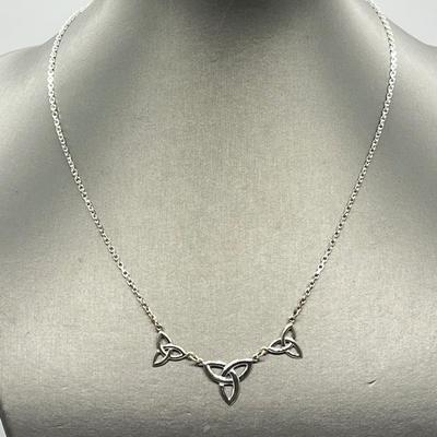LOT 170: Sterling Silver Celtic Knot 18" Necklace
