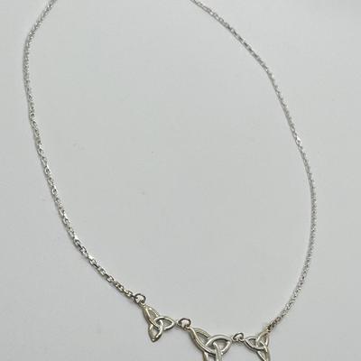 LOT 170: Sterling Silver Celtic Knot 18" Necklace