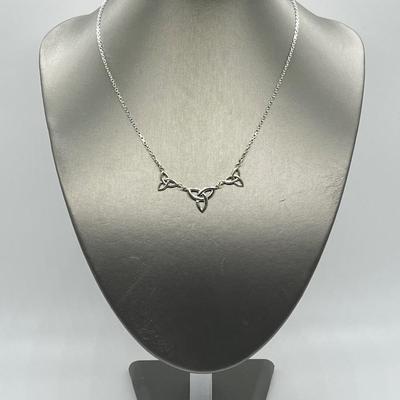 LOT 170: Sterling Silver Celtic Knot 18" Necklace
