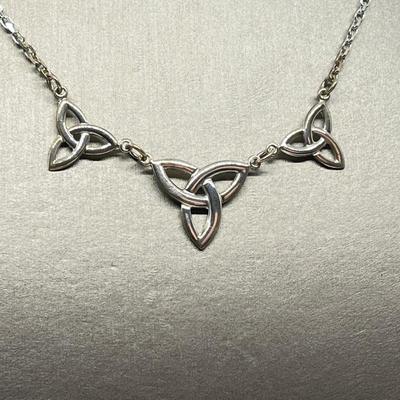 LOT 170: Sterling Silver Celtic Knot 18" Necklace