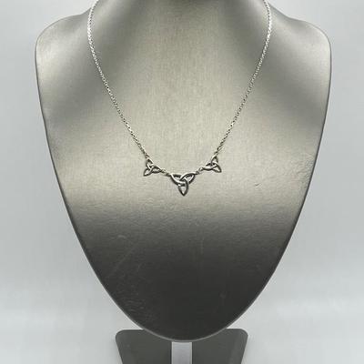 LOT 170: Sterling Silver Celtic Knot 18" Necklace