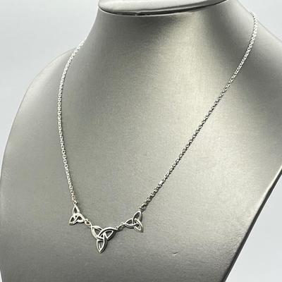 LOT 170: Sterling Silver Celtic Knot 18" Necklace