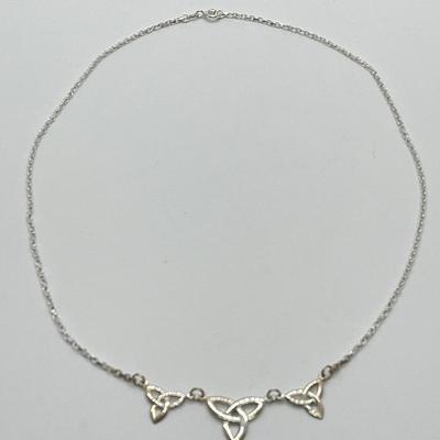 LOT 170: Sterling Silver Celtic Knot 18" Necklace
