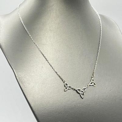 LOT 170: Sterling Silver Celtic Knot 18" Necklace
