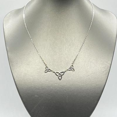 LOT 170: Sterling Silver Celtic Knot 18" Necklace