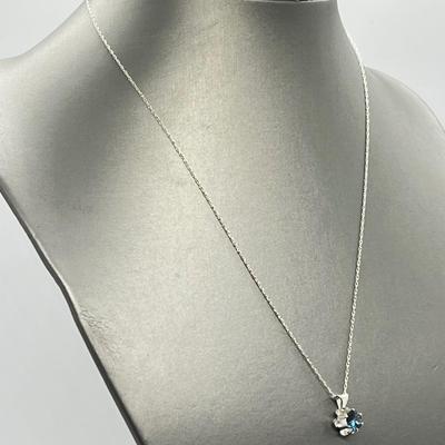 LOT 173: Diamonique CZ 925 Pendant on Sterling Silver 18" Chain