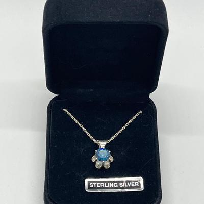 LOT 173: Diamonique CZ 925 Pendant on Sterling Silver 18" Chain