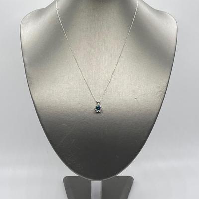 LOT 173: Diamonique CZ 925 Pendant on Sterling Silver 18" Chain