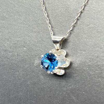 LOT 173: Diamonique CZ 925 Pendant on Sterling Silver 18" Chain