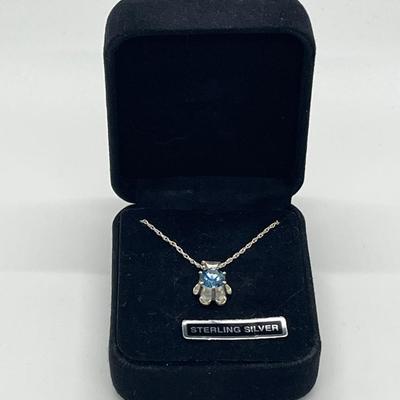 LOT 173: Diamonique CZ 925 Pendant on Sterling Silver 18" Chain