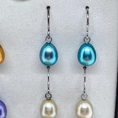 LOT 187: 6 Pairs Honora Cultured Pearl Drop Earrings
