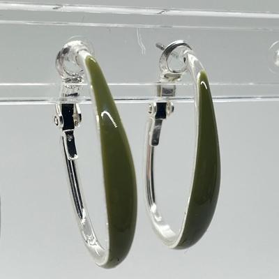 LOT 188: Four Pairs Teardrop Hoop Earrings