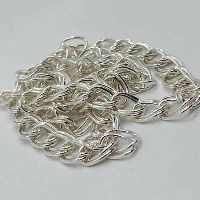 LOT 190: Two Twisted Double Link 8" Bracelets & 34" Necklace