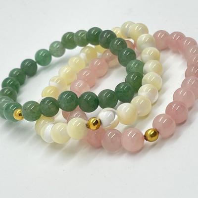 LOT 197: Lee Sands Set of Three Stretch Beaded Bracelets