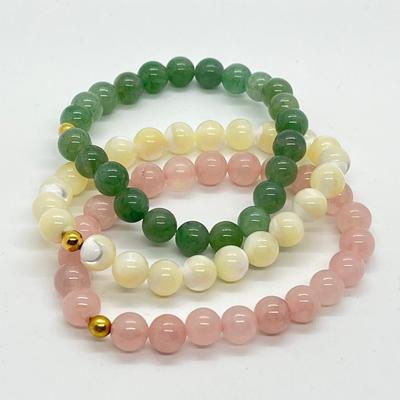 LOT 197: Lee Sands Set of Three Stretch Beaded Bracelets