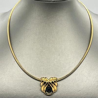 LOT 197: Nolan Miller Omega 18" Necklace with Slide Pendant Trio