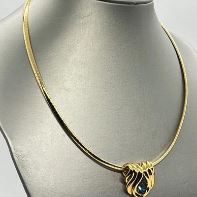 LOT 197: Nolan Miller Omega 18" Necklace with Slide Pendant Trio