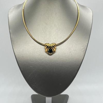 LOT 197: Nolan Miller Omega 18" Necklace with Slide Pendant Trio