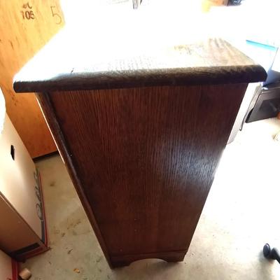 LOT 34 WOODEN  VINTAGE FRIDGE