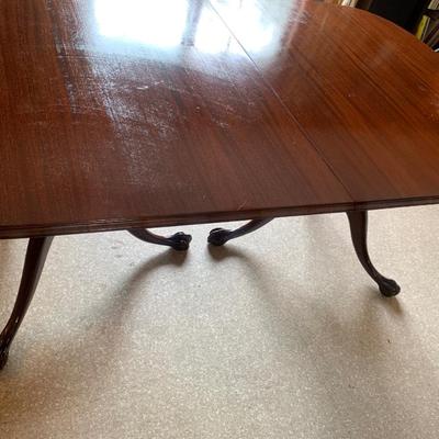 Vintage Chippendale Double Pedestal/Duncan Phyfe Dining table