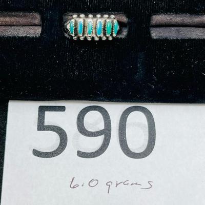 Harvey Era Needle Point Turquoise Ring