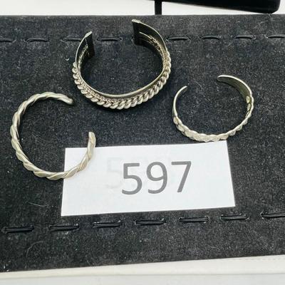 Lot of 3 Cuff Bracelets