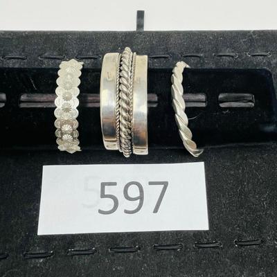 Lot of 3 Cuff Bracelets