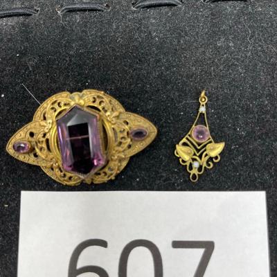Lot of Filigree & Amethyst