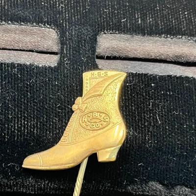 Gold Filled Advertising Stick Pin Hamilton Brown Shoe Co.
