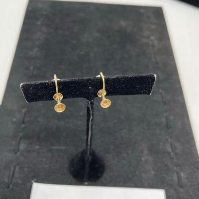 Pearl Screw Back Earrings 14K