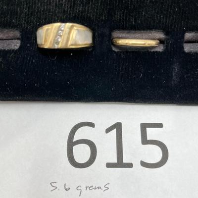 Lot of 2 Gold Mens Rings