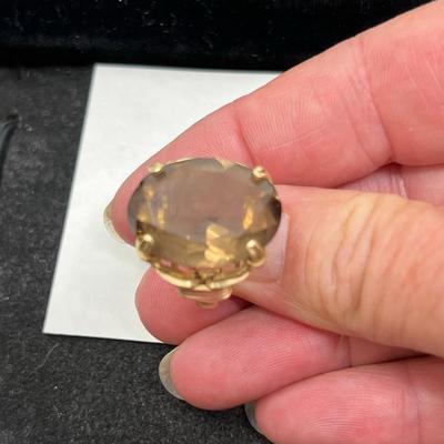 Large Smokey Quartz Ladies Ring