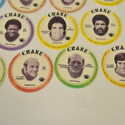 1976 Crane Disk Football Set with Walter Payton RC