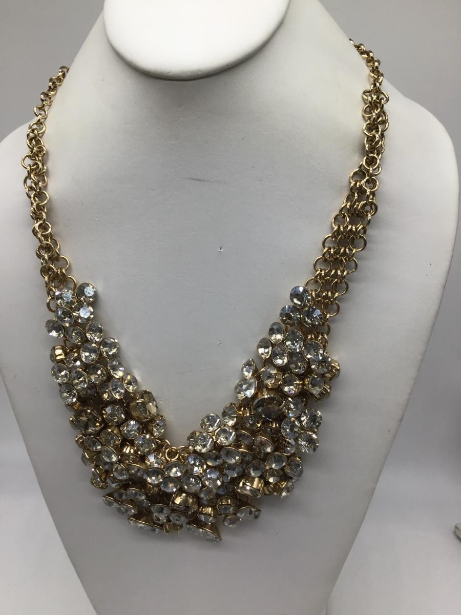 Natasha rhinestone 2024 statement necklace