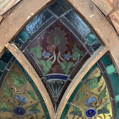 Beautiful vintage / antique stain glass church window